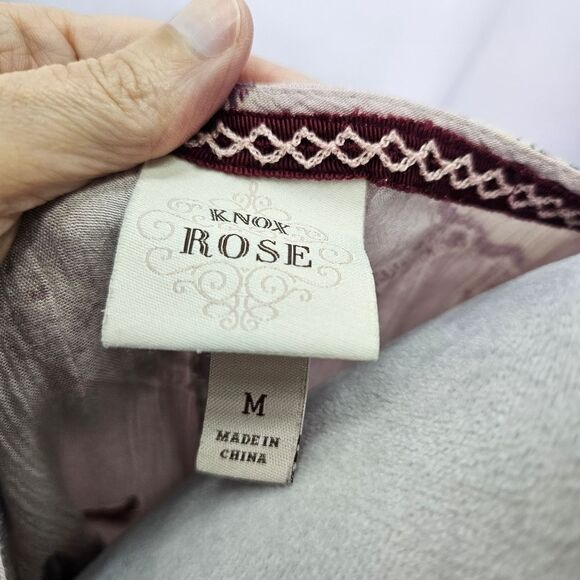 Knox Rose Dusty Pink Floral Open Front Kimono Size Medium - Picture 7 of 10